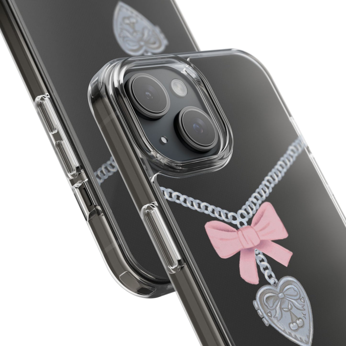 Heart locket Clear Phone Case