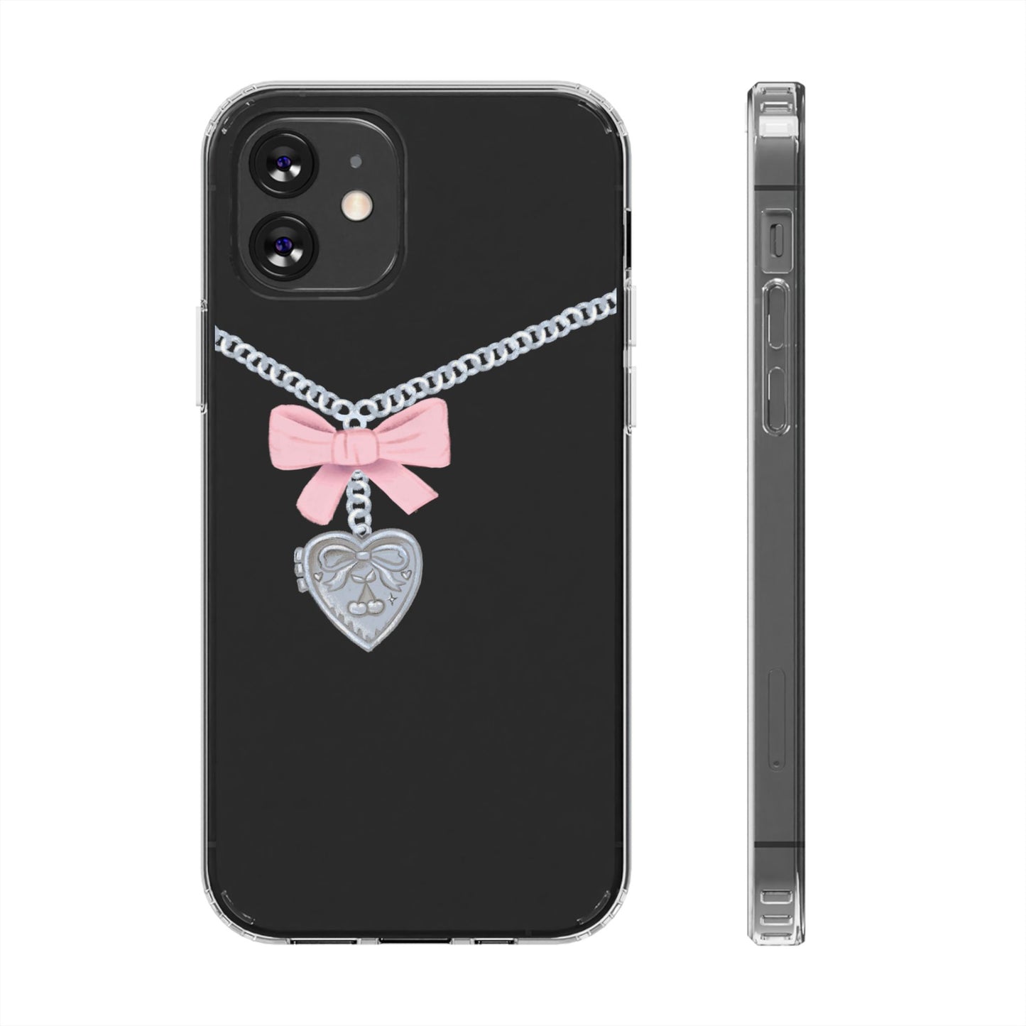 Heart locket Clear Phone Case