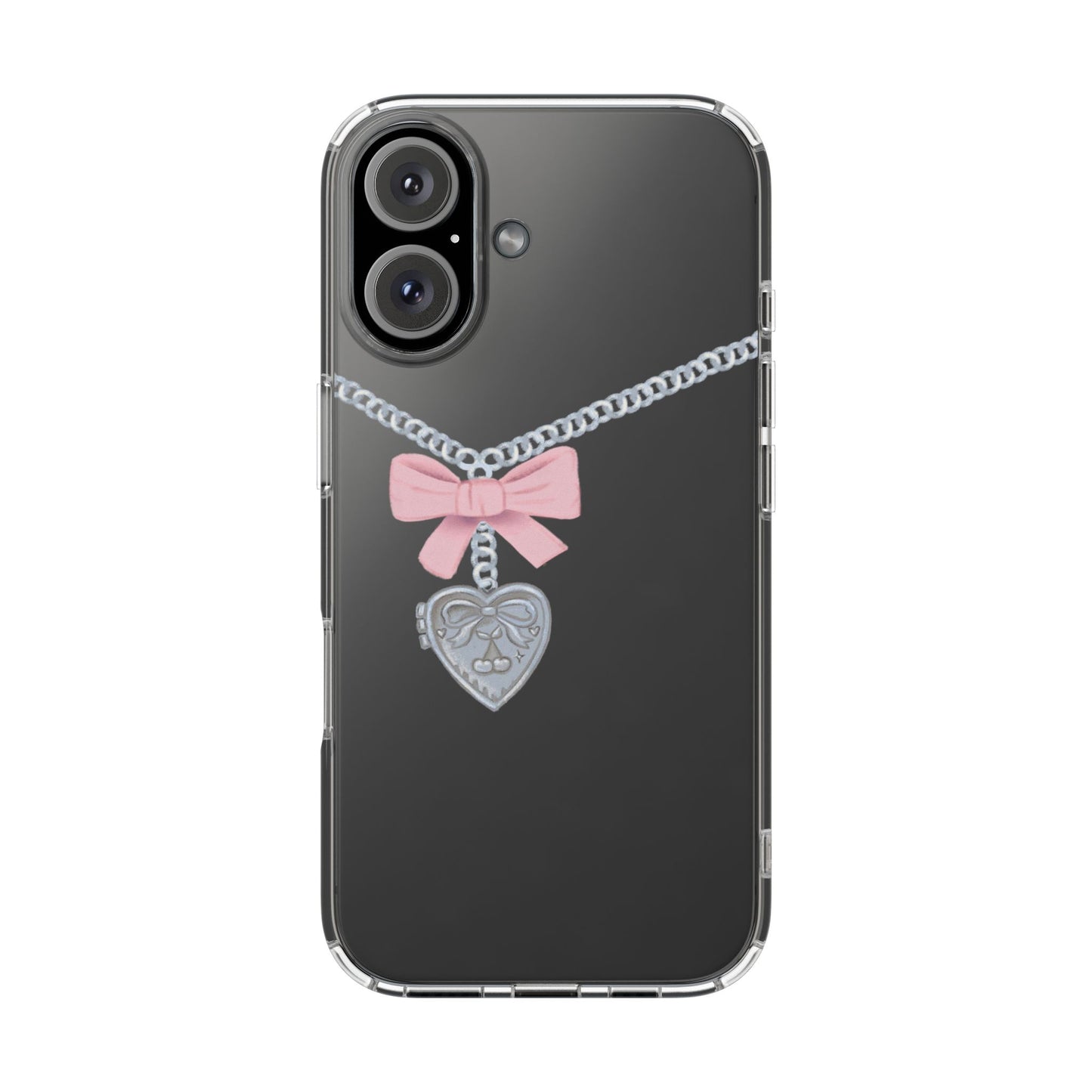 Heart locket Clear Phone Case