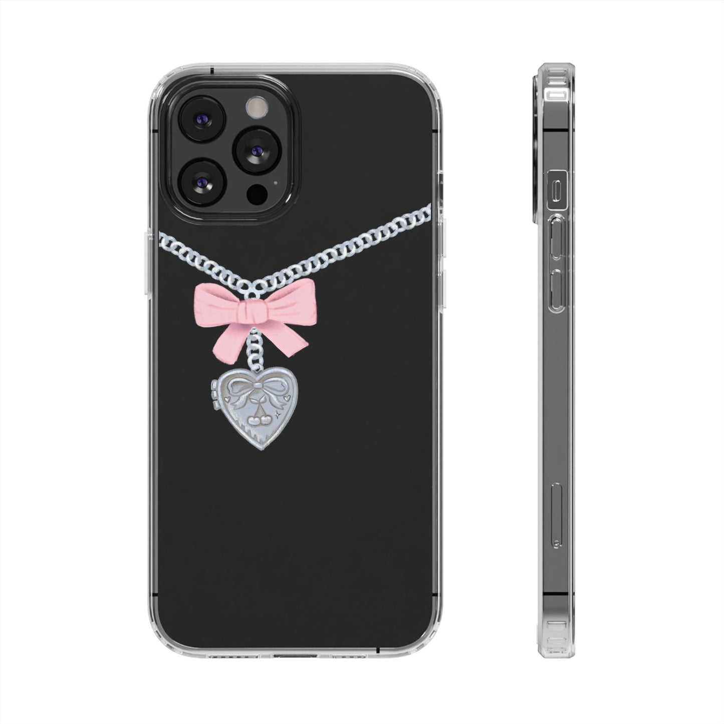 Heart locket Clear Phone Case