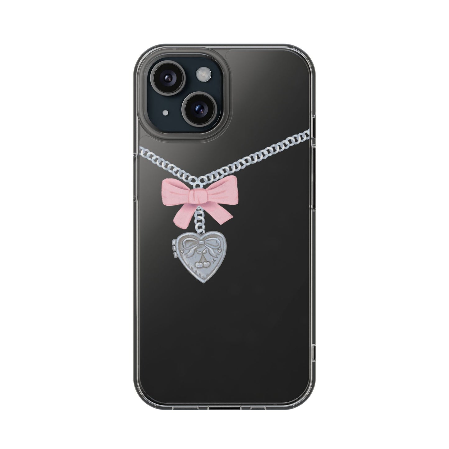 Heart locket Clear Phone Case