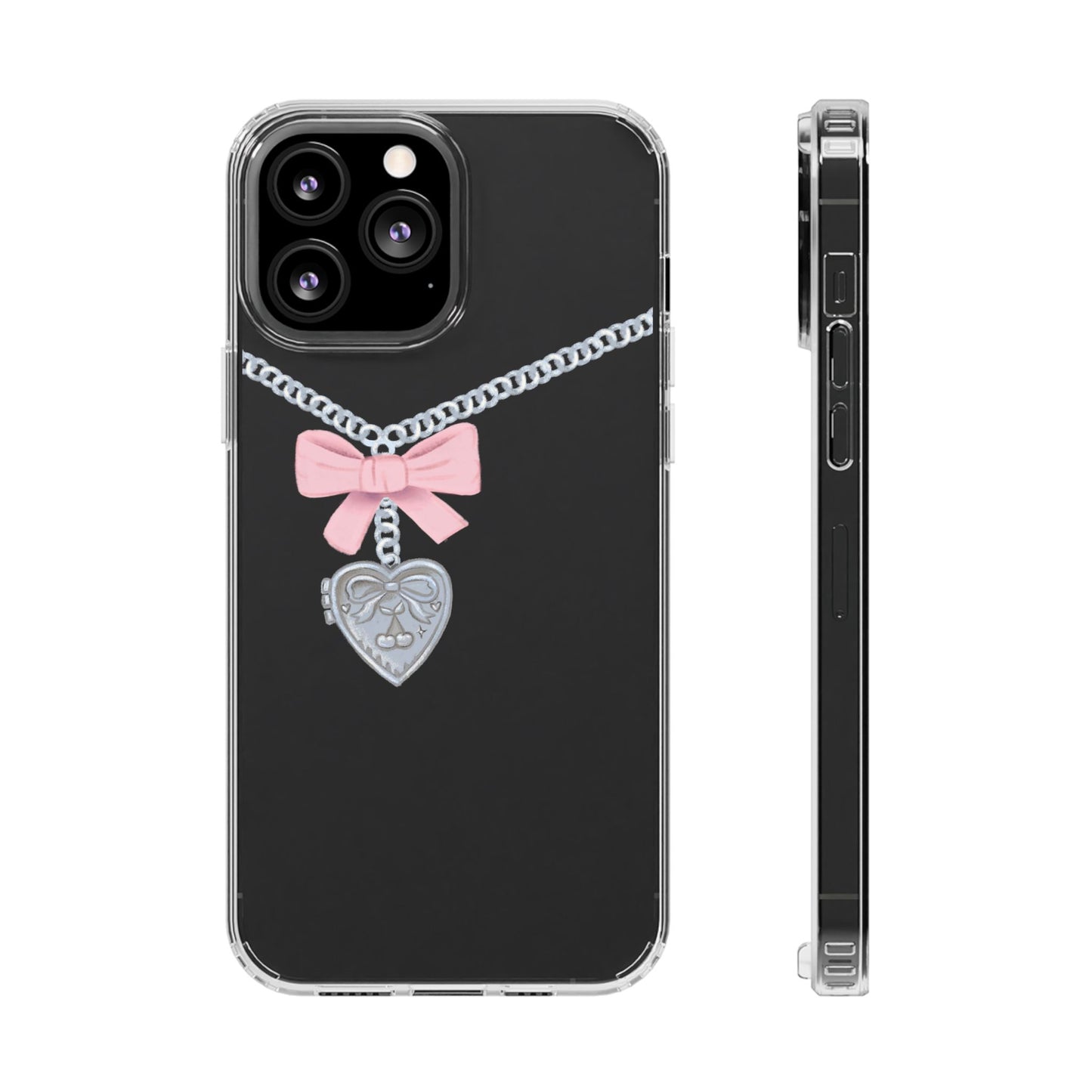 Heart locket Clear Phone Case