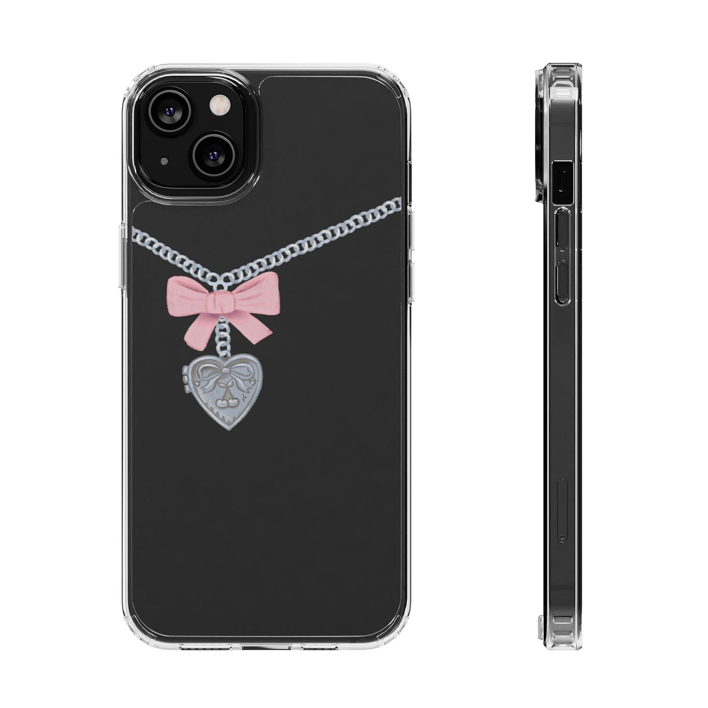 Heart locket Clear Phone Case