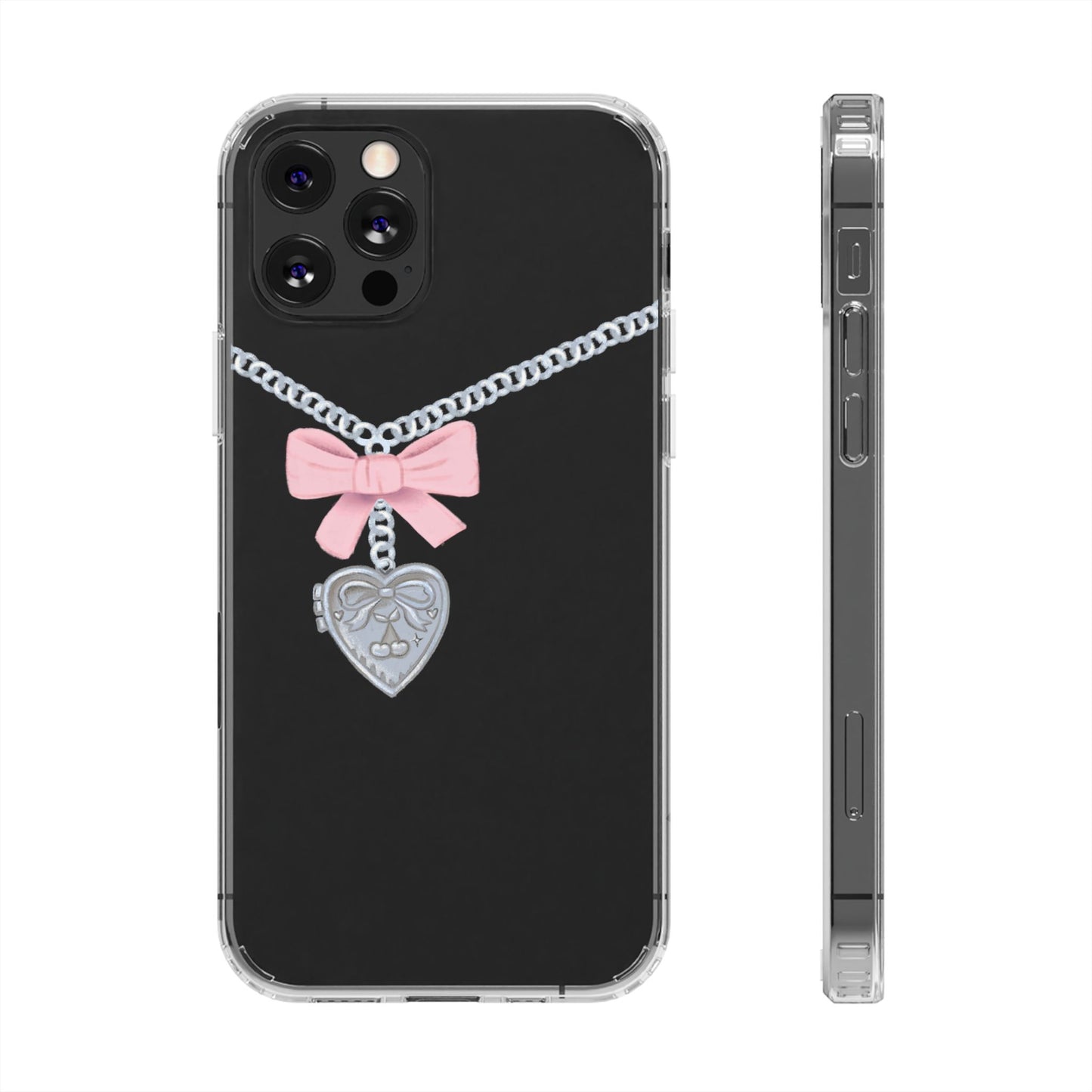 Heart locket Clear Phone Case