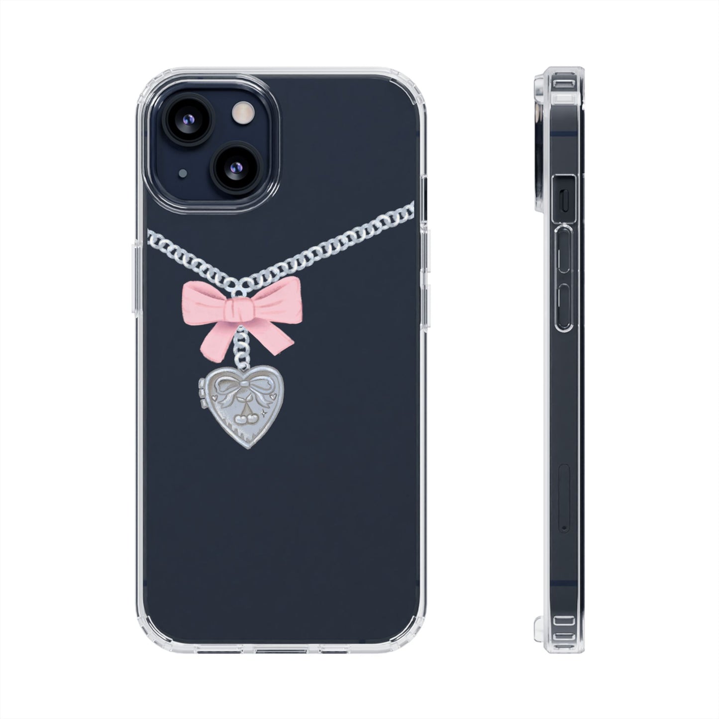 Heart locket Clear Phone Case