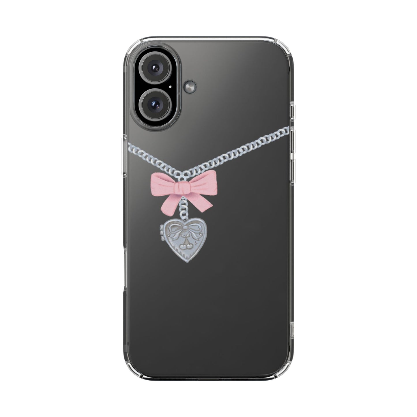 Heart locket Clear Phone Case