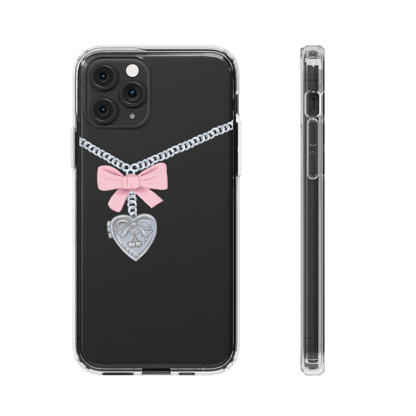 Heart locket Clear Phone Case