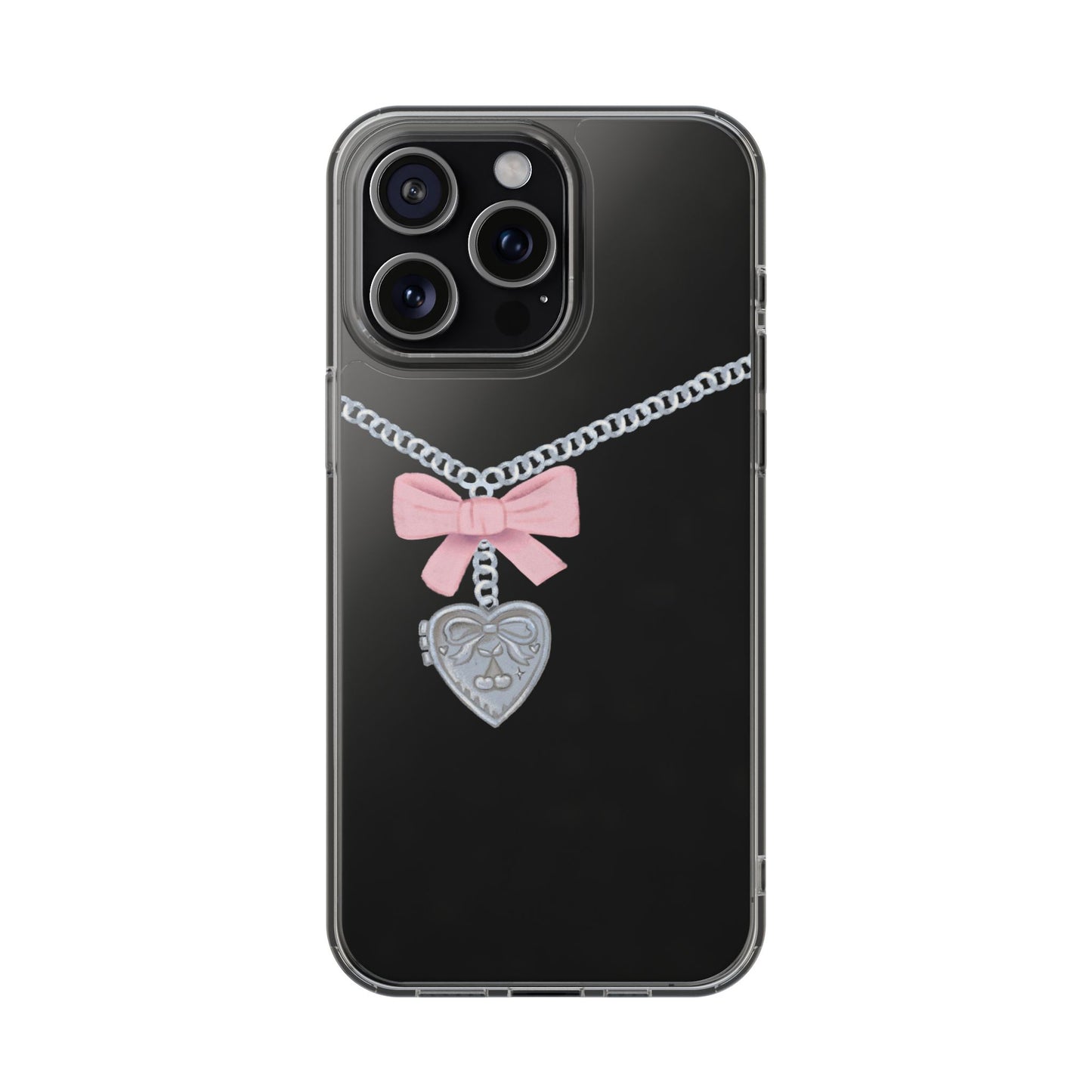 Heart locket Clear Phone Case